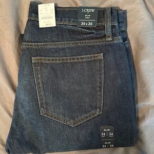 NWT Men’s J Crew slim rigid jeans 34x34